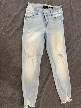 Kendall & Kylie Light Blue Distressed Skinny Jeans
